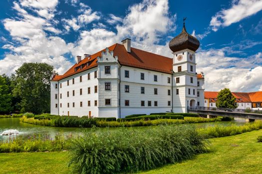 Schloss Hohenkammer castle in Bavaria, Germany. Hohenkammer Castle is a listed castle in Hohenkammer in the district of Freising in Upper Bavaria, Germany.