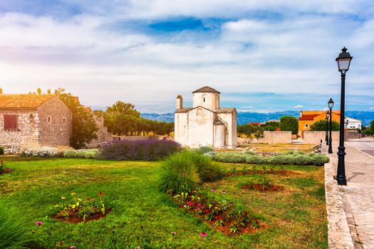 Nin town and Church of the Holy Cross is a Croatian Pre-Romanesque Catholic church originating from the 9th century in Nin, Croatia