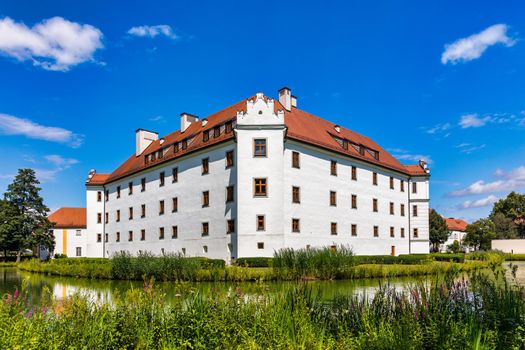 Schloss Hohenkammer castle in Bavaria, Germany. Hohenkammer Castle is a listed castle in Hohenkammer in the district of Freising in Upper Bavaria, Germany.