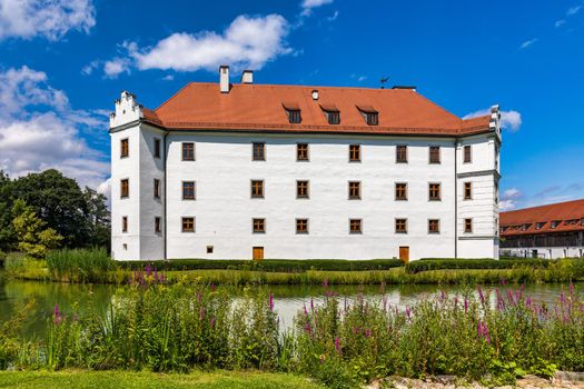 Schloss Hohenkammer castle in Bavaria, Germany. Hohenkammer Castle is a listed castle in Hohenkammer in the district of Freising in Upper Bavaria, Germany.
