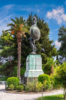 Achilleion palace in Corfu Island, Greece, built by Empress of Austria Elisabeth of Bavaria, also known as Sisi. The Achilleion palace in Corfu, Greece.