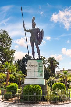 Achilleion palace in Corfu Island, Greece, built by Empress of Austria Elisabeth of Bavaria, also known as Sisi. The Achilleion palace in Corfu, Greece.