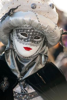 VENICE, ITALY - Febrary 5 2018: The masks of the Venice carnival 2018