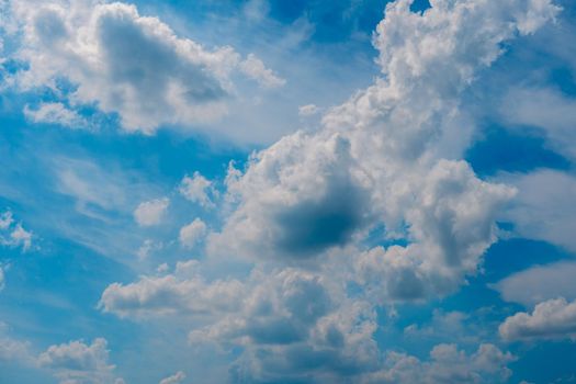 Summer blue sky with cloud gradient