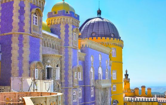 Beautiful palace Pena in Sintra in Portugal