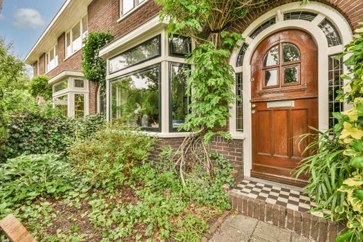 View of street near building with beauty of vegetation outside