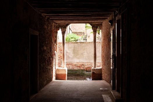 Sotoportego or sottoportego is one of the characteristic elements of urban planning in the city of Venice. It is a passageway that goes underneath a building