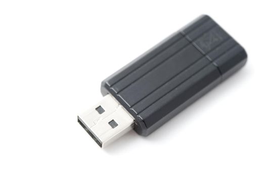 Close up of a usb flash drive memory device, handy for keeping current files with you as you travel