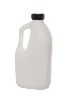 a plain white bleach bottle isolated on white
