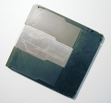 Macro view of Isolated electronic microchip on white background