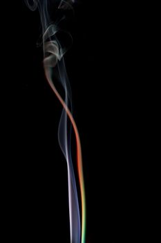 colorful background of twisting smoke trails