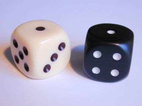 snake eyes a pair of black and white gaming die - a game of chance