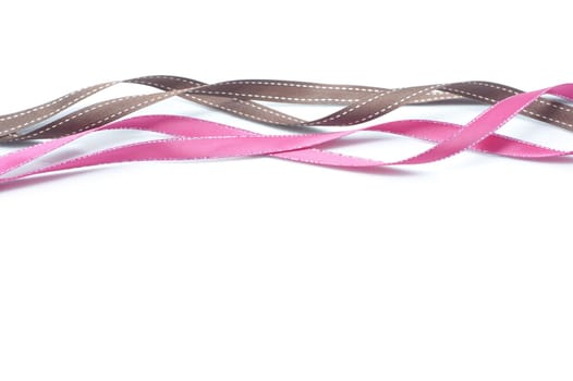 a background composed of twisted ribbons on a white backdrop