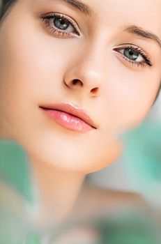 Natural beauty and perfect clean skin, beautiful woman in nature for wellness and skincare cosmetic brand, close-up portrait