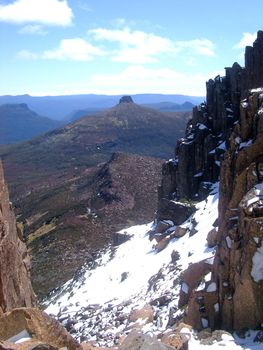 a view of the tasmanian highland wilderness from the ascent of mount ossa