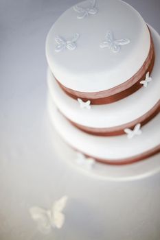 a three tiered wedding cake