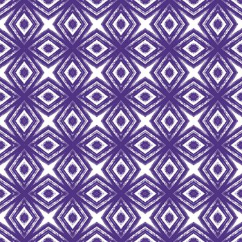 Textured stripes pattern. Purple symmetrical kaleidoscope background. Trendy textured stripes design. Textile ready resplendent print, swimwear fabric, wallpaper, wrapping.