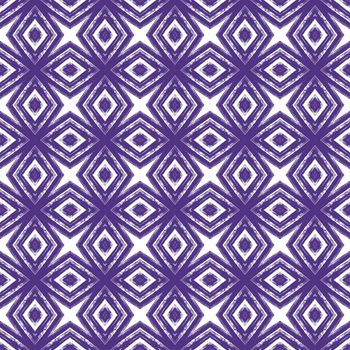 Textured stripes pattern. Purple symmetrical kaleidoscope background. Trendy textured stripes design. Textile ready resplendent print, swimwear fabric, wallpaper, wrapping.