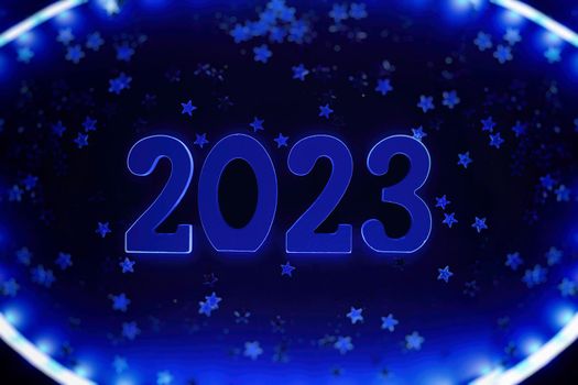 Background to New Year 2023. Beautiful Panoramic web banner