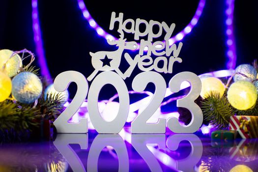 Background to New Year 2023. Beautiful Panoramic web banner