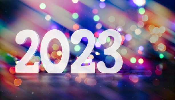 New Year's Eve 2023 Celebration Background. Happy New Year 2023.