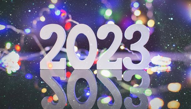 Background to New Year 2023. Beautiful Panoramic web banner