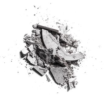 Beauty texture, cosmetic product and art of make-up concept - Crushed eyeshadows isolated on white background