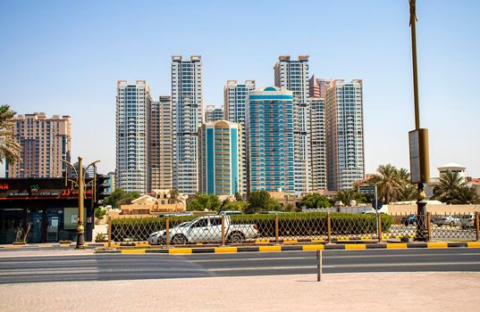 Corniche road in Ajman emirate. UAE. Outdoors