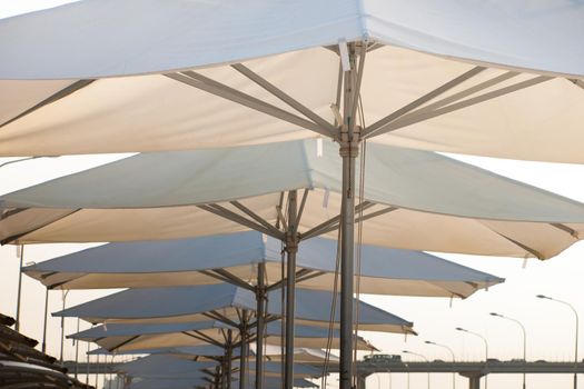 Shade umbrellas.