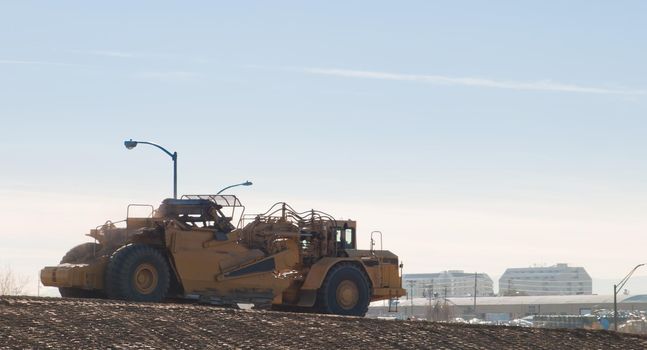 Construction of the new bridge over the highway.