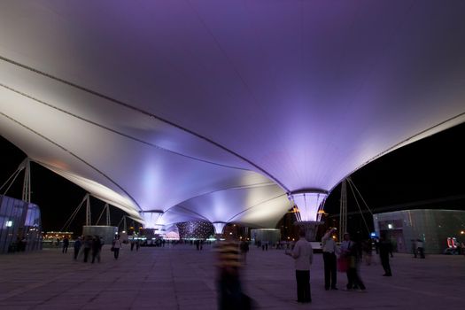 Exterior of the Expo Axis at the EXPO 2010 Shanghai, China.