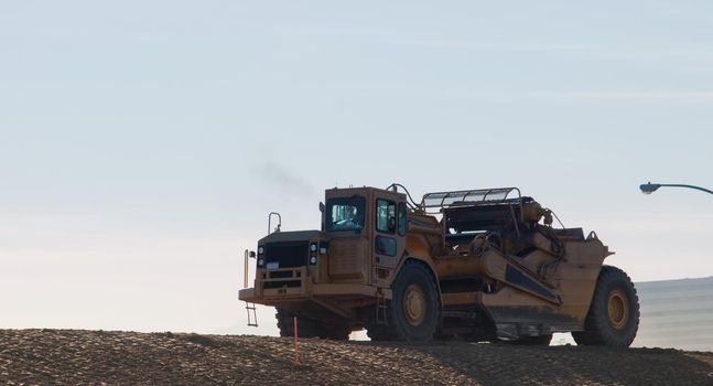 Construction of the new bridge over the highway.