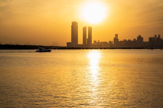 Dubai city skyline.