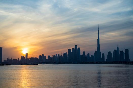 Dubai city skyline.