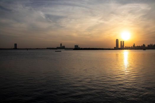 Dubai city skyline.