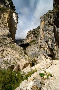 Hike in mountain of Italy province abruzzo