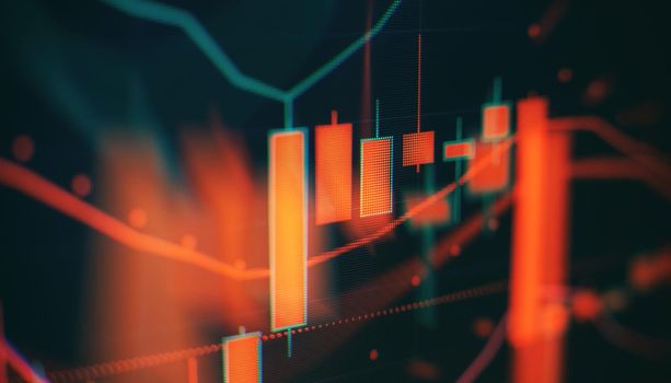 Analysis business accounting on info sheets. Businessman hand working on analyzing investment charts for Gold market, Forex market and Trading market.