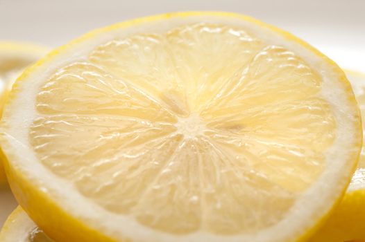 a thin slice of zesty lemon