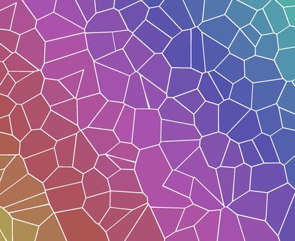 Low poly blue, purple, red and yellow abstract grid for technology or natural backgrounds