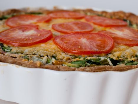 Spinach quiche.