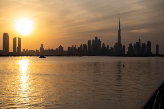 Dubai city skyline.