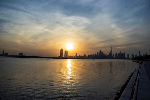 Dubai city skyline.