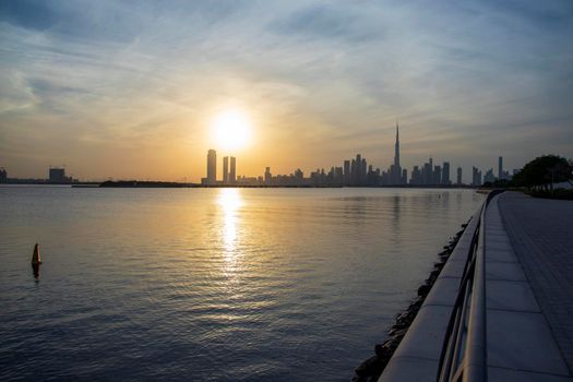 Dubai city skyline.