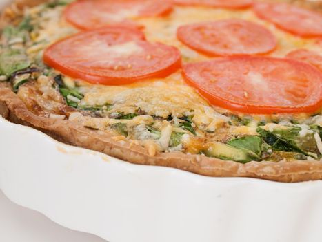 Spinach quiche.