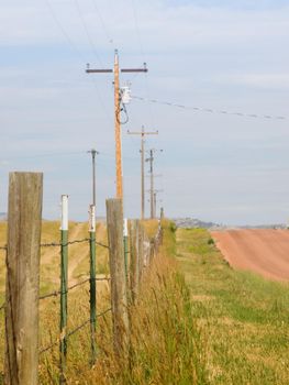 Farm road in Fort Collins, Colorado.