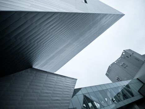 Denver Art Museum's angled architecture.