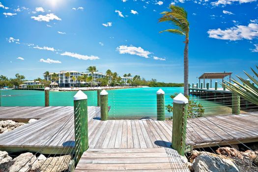 Idyllic turquoise bay in Islamorada on Florida Keys, Florida stare of USA