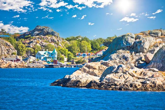 Branno island in Gothenburg archipelago waterfront view,  Goteborg Municipality, Vastra Gotaland County, Sweden