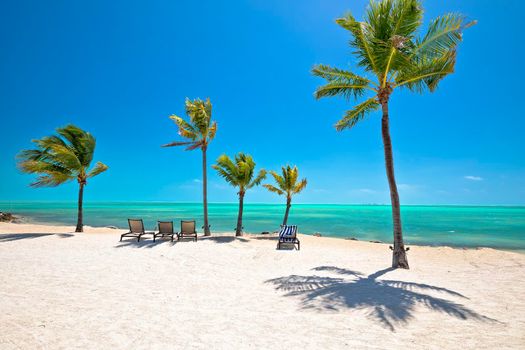 Idyllic white sand beach in Islamorada on Florida Keys, Florida stare of USA