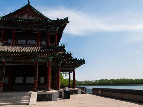 Temple in Summer Palace in Beijing, China.